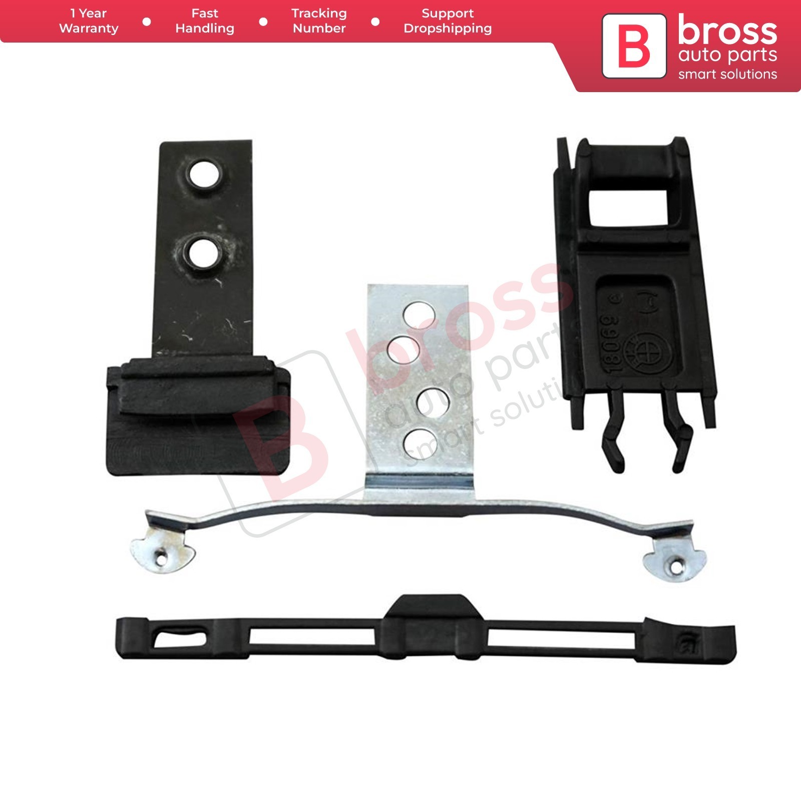 BSR510 4 Parts Sunroof Repair Set for BMW E46 54138246027 1998-2004 Bross Auto Parts Made In Turkey