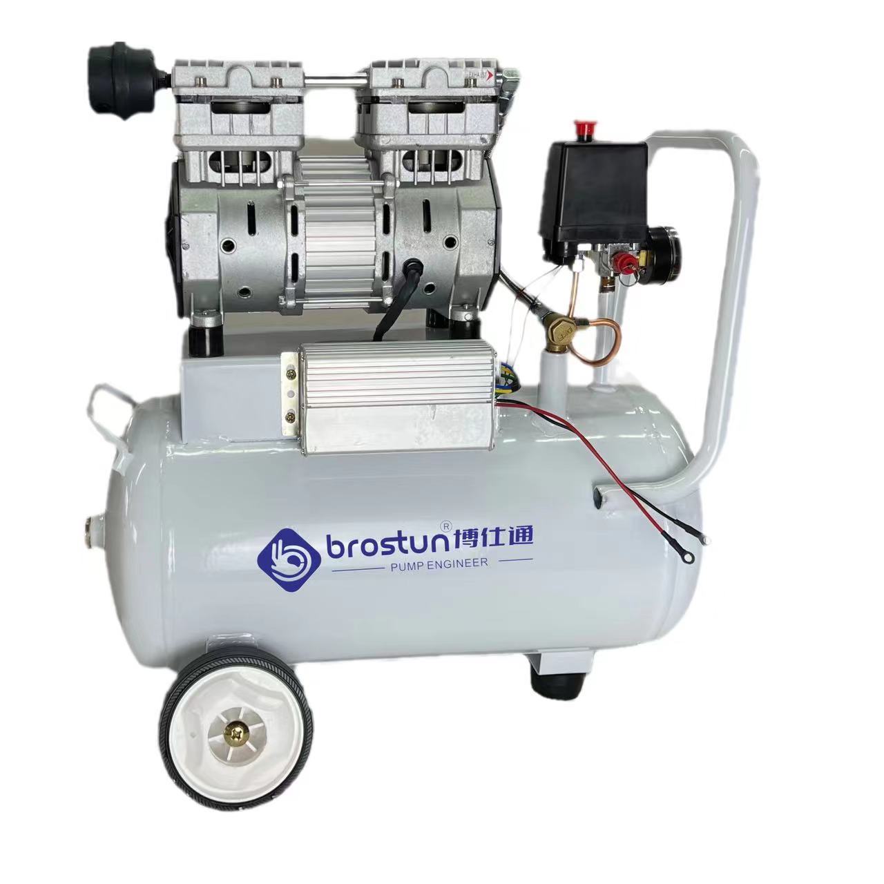 Battery air compressor for Industrial bvehicle-mounted DC48v oil free silent air compressor small piston portable air compressor