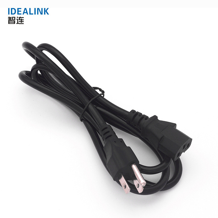 Good quality custom usa power cable 3 pin plug computer power cord from the guangzhou supplier