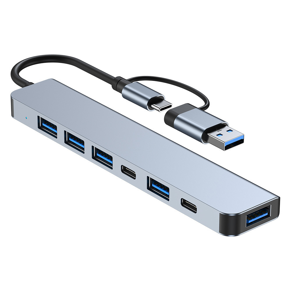 7 in1 Usb C Hub splitter usb data usb3.0 hub adapter  docking station Type c 2.0 type-c Data hub For Computer Laptop