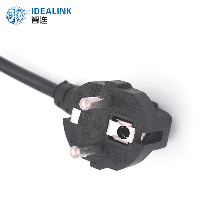 Oem EU plug with C15 end Flexible Multicore Euro Ac  power cord cable  3 power Eu Power Cable extension cord