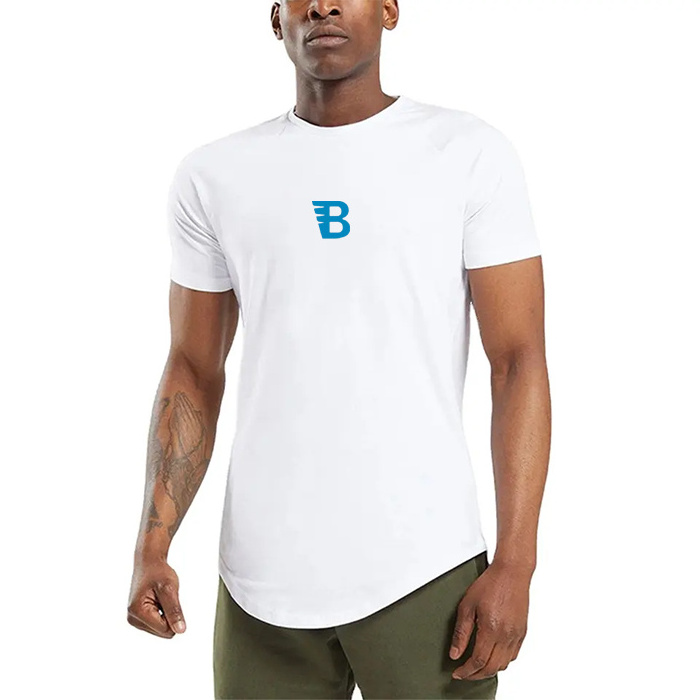 High Quality 95 Cotton 5 Spandex T Shirts Tee Basic Blank Plain Mens Slim Fit T Shirt Wholesale