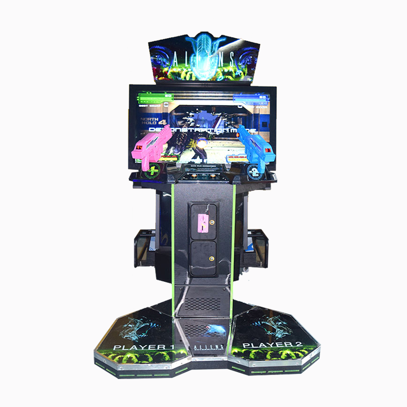 Coin arcade operated shooting Alien Armageddon game machine amusement park for kids