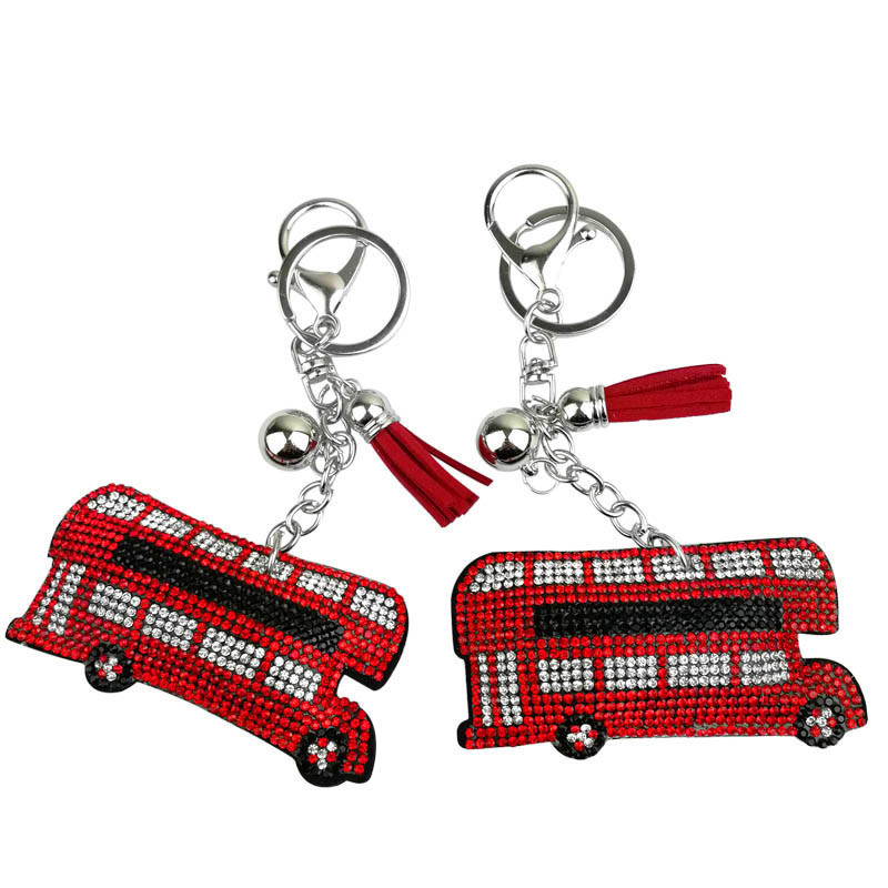 London bus keychain,British Souvenir gift red bus keychain,double-decker bus key ring