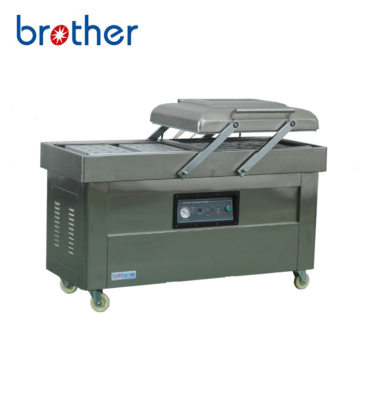 DZ600/2SB Commercial Automatic Double Chamber Nitrogen Gas Flushing Food Vegetable Meat Vacuum Packing Machine