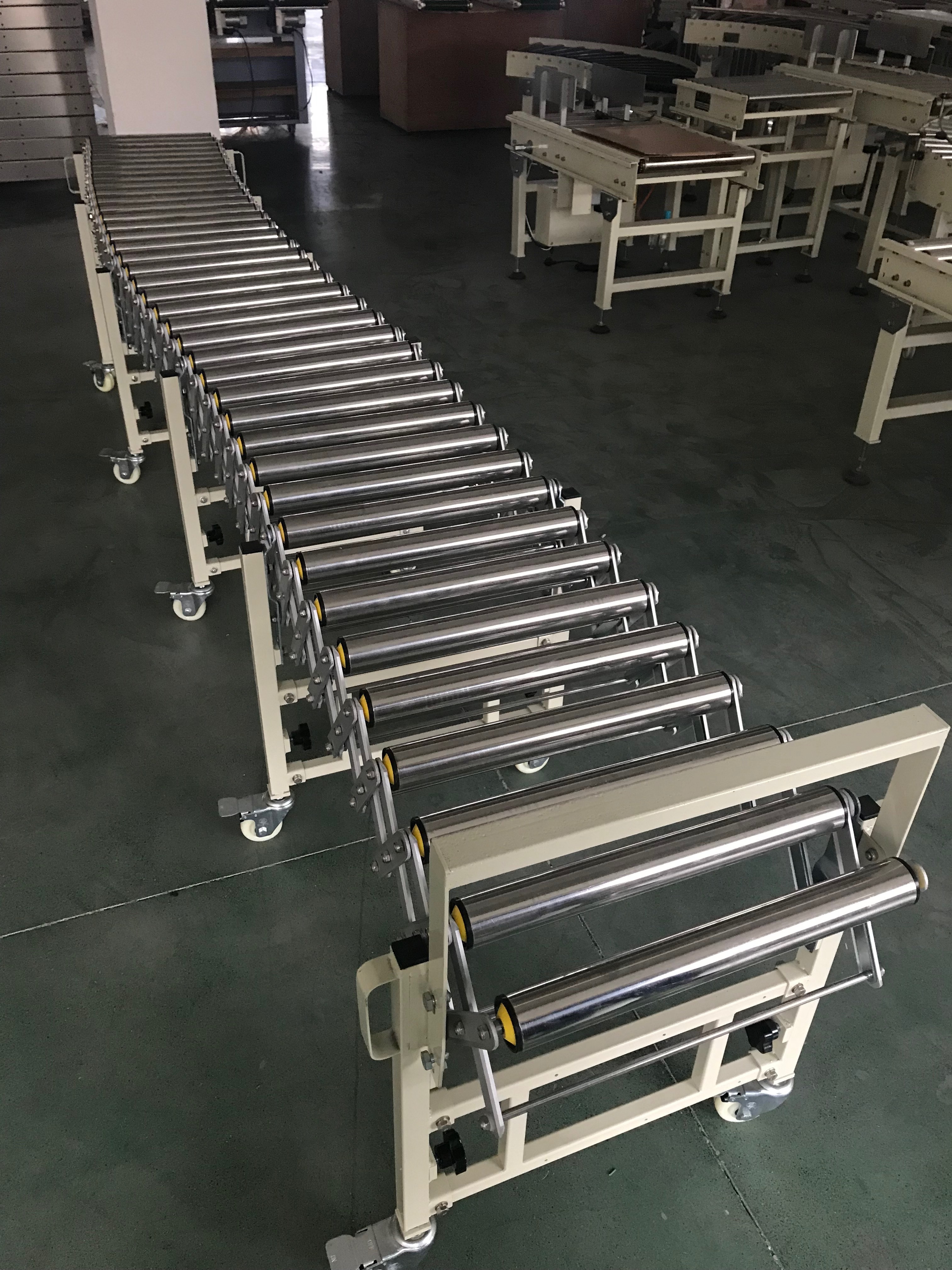 Brother ERC4M/R Flexible Extend Stainless Steel Carton Box Motorized Roller Conveyor With Driving Force