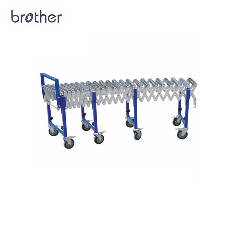 Brother ERC4M/R Flexible Extend Stainless Steel Carton Box Motorized Roller Conveyor With Driving Force