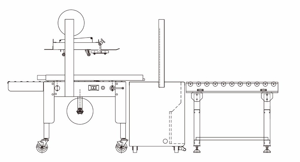 APL-CSS05 taping and strapping box automatic carton packing line machine,packing line machine