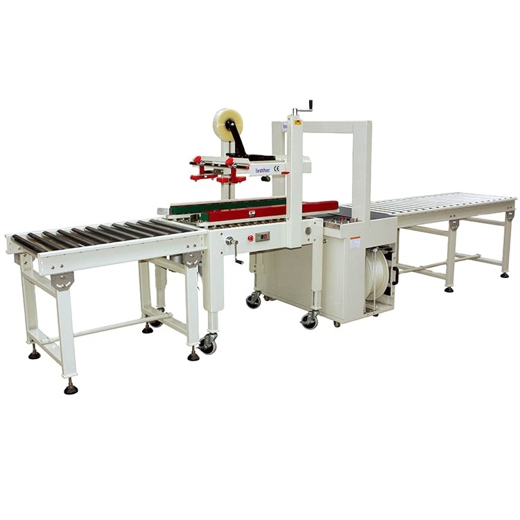 APL-CSS05 taping and strapping box automatic carton packing line machine,packing line machine