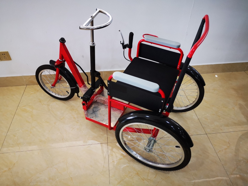 Cheapest price manual three wheels Silla ruedas lightweight tricycle wheelchair