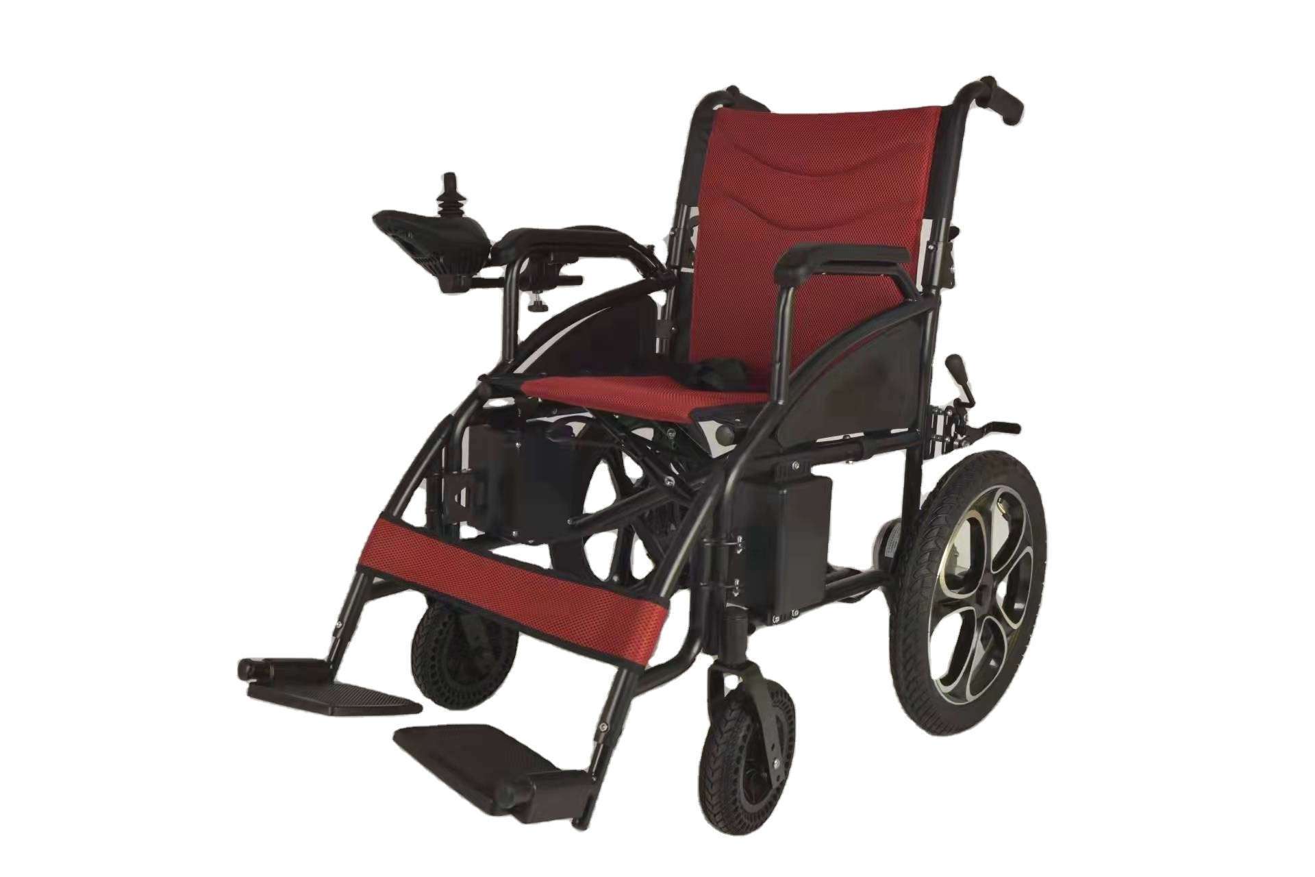 2022 handicapped electric power wheelchair with tires solid rubber motor Silla de ruedas electrica