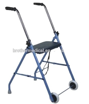 2023 Shopping cart walking aid double use Light weight folding Rollator Walker with wheels for elderly