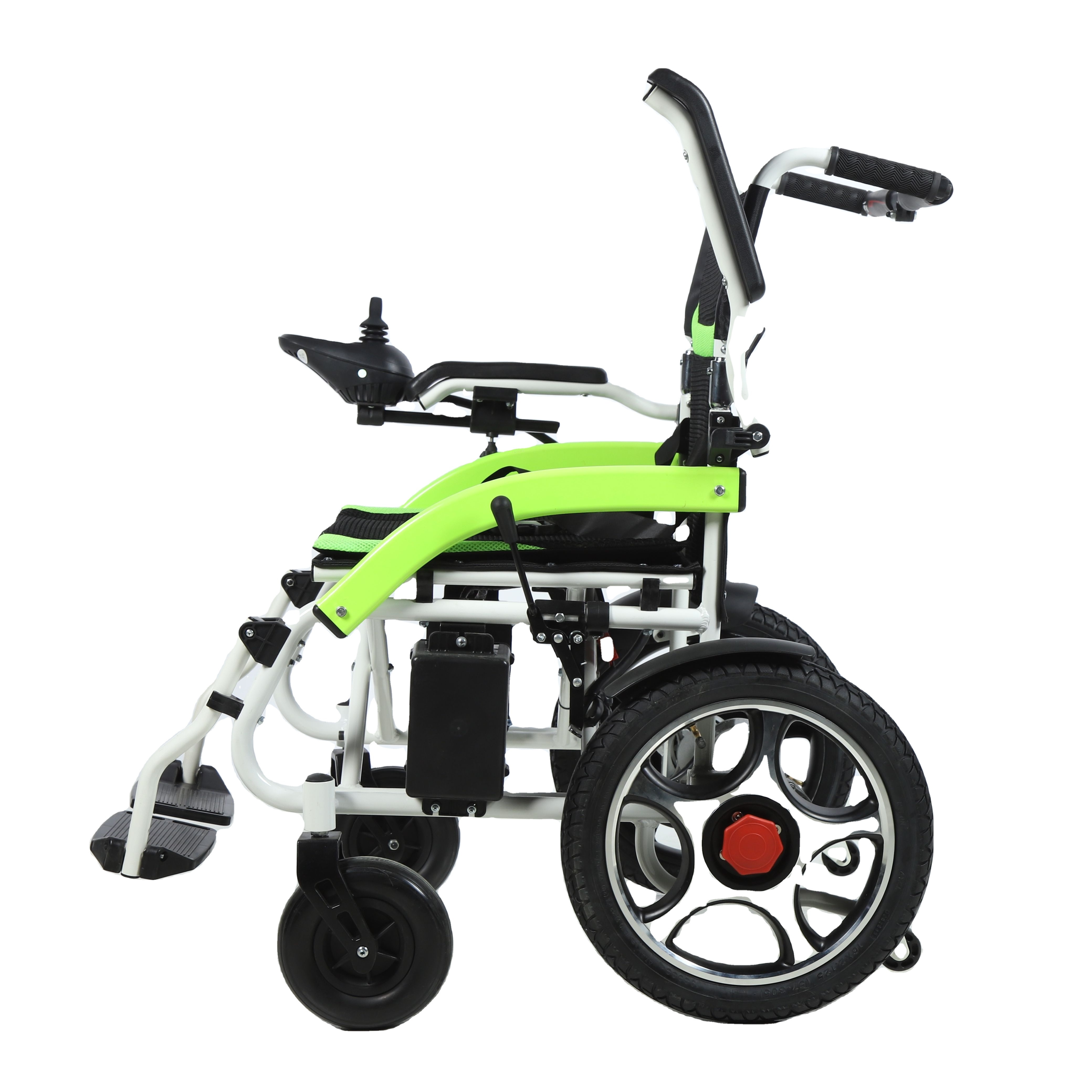 2022 handicapped electric power wheelchair with tires solid rubber motor Silla de ruedas electrica