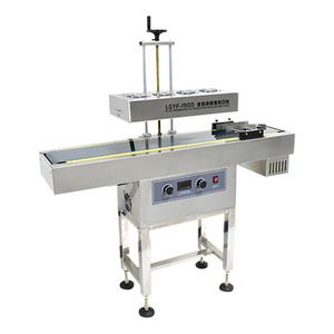 Automatic Aluminum induction sealing machine Air-Cooled Continuous Pet bottle Induction can sealing machine  LGYF-1900