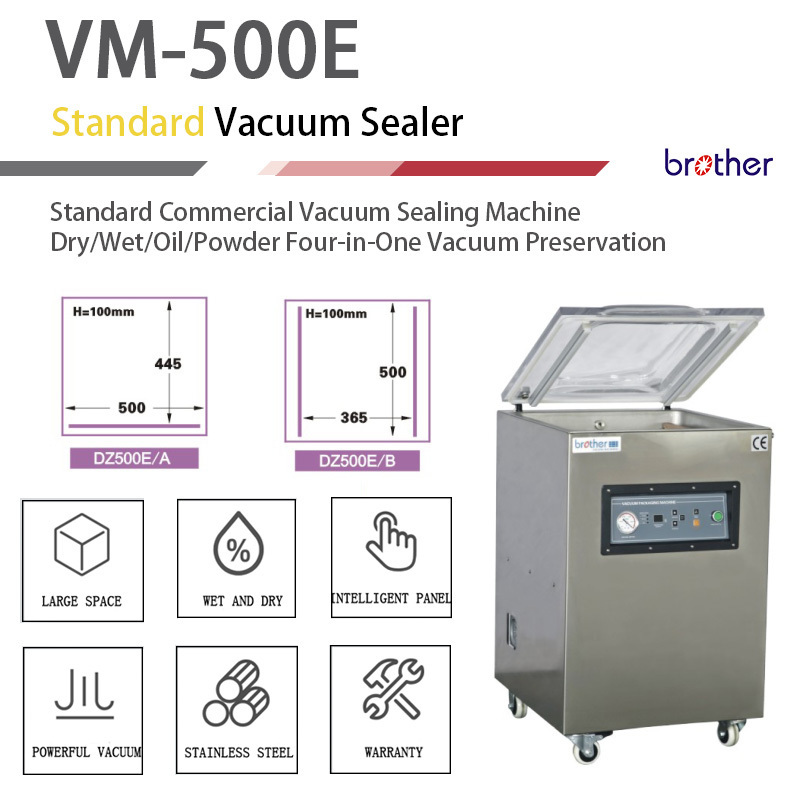 Bropack Commercial Chamber Vacuum Sealer Machine,Food Meat packing Vaccum Sealing Packaging Machines VM500E