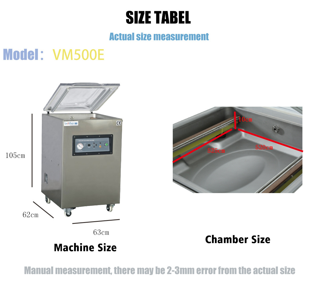 Bropack Commercial Chamber Vacuum Sealer Machine,Food Meat packing Vaccum Sealing Packaging Machines VM500E