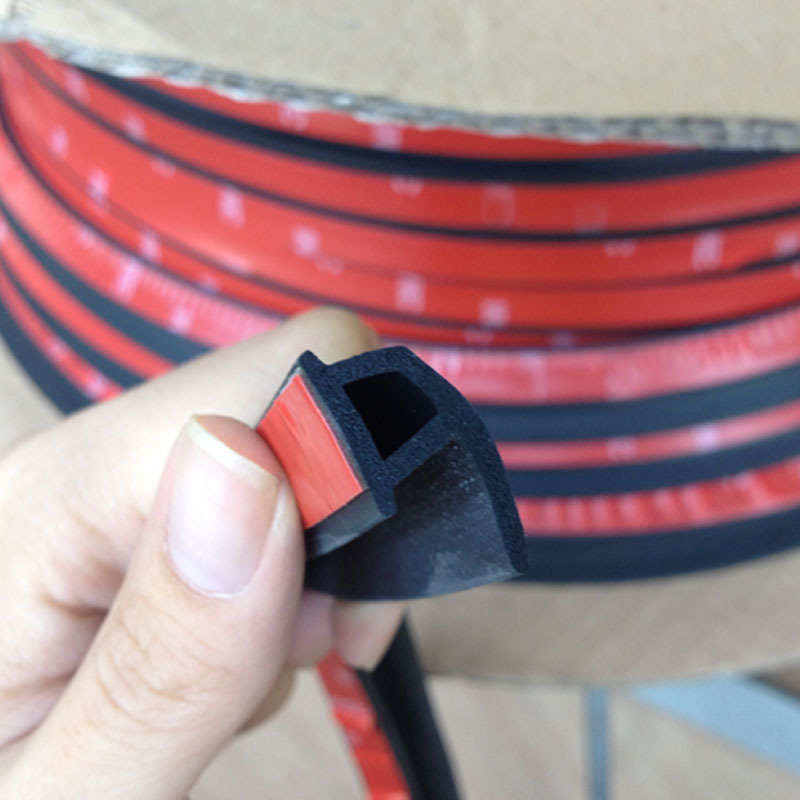 Custom Auto Parts Car Door EPDM Seal Strip Trim Roof Flow Flume Strip Adhesive Backed Rubber Strips