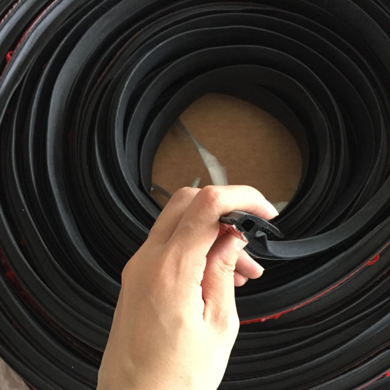 Custom Auto Parts Car Door EPDM Seal Strip Trim Roof Flow Flume Strip Adhesive Backed Rubber Strips