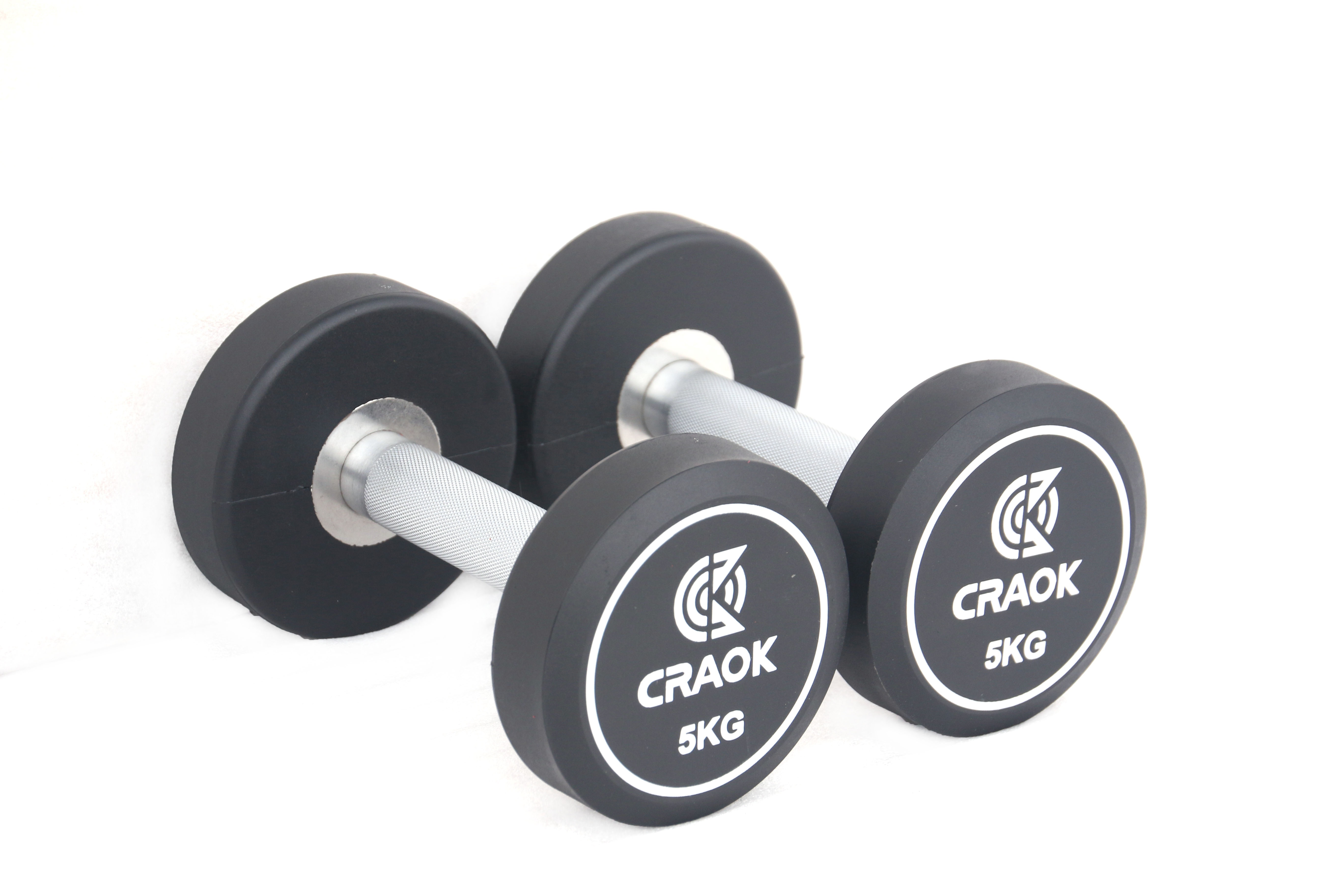 Wholesale Factory Price Fitness Equipment Handle Coated Round Head Commercial Gym Urethane Dumbbell