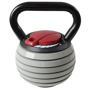 Fitness Gym Strength Custom Logo Cast Iron Powder Coated Adjustable Kettlebell 32kg