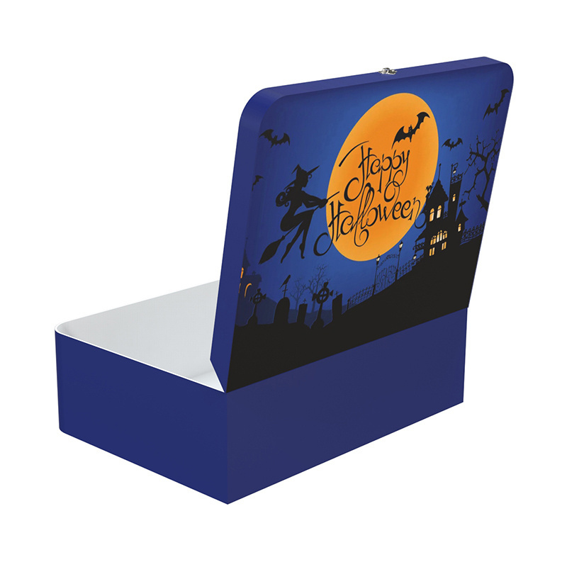 Biodegradable Luxury Halloween High Quality Paper Gift Box Custom Cardboard Suitcase With Handle