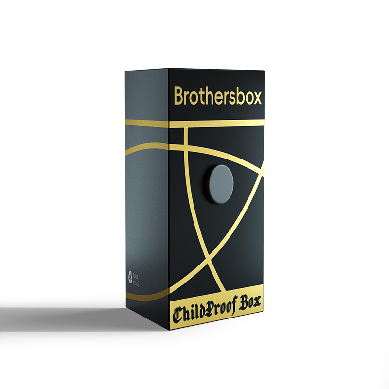 Biodegradable Childproof Cr Button 0.5Ml 1Ml Triangle Cardboard Custom Logo Child Resistant Cartridge Box