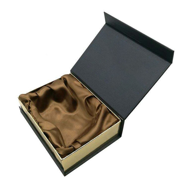 Wholesale Custom Logo Luxury Black Magnetic Wig Paper Cardboard box with foam insert magetic packaging Gift box