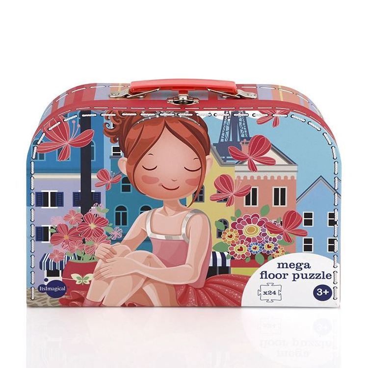 High quality key storage lock suitcase box red kids girl cute suitcase gift box