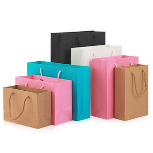 Wholesale Luxury Gift Shopping Art Paper Bags Custom Printed Kraft Paper Bag With Your Own Logo