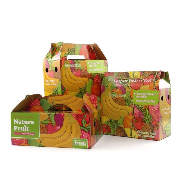 Dongguan manufacturer Custom Design Low Price multi sizes cardboard corrugated paper Fruit Packaging Boxes Banana Carton Box