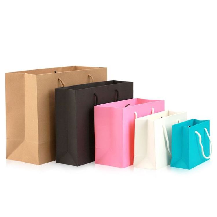 Wholesale Luxury Gift Shopping Art Paper Bags Custom Printed Kraft Paper Bag With Your Own Logo