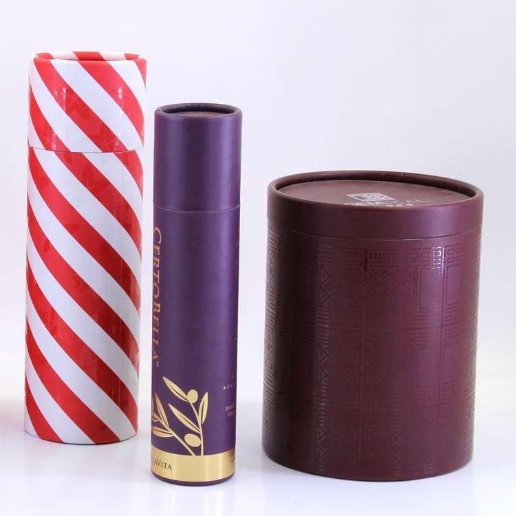 Custom Cylinder Round Cardboard paper lipgloss boxes 10mm Lip Balm Lipstick Tea Packaging Kraft Paper packaging Tube