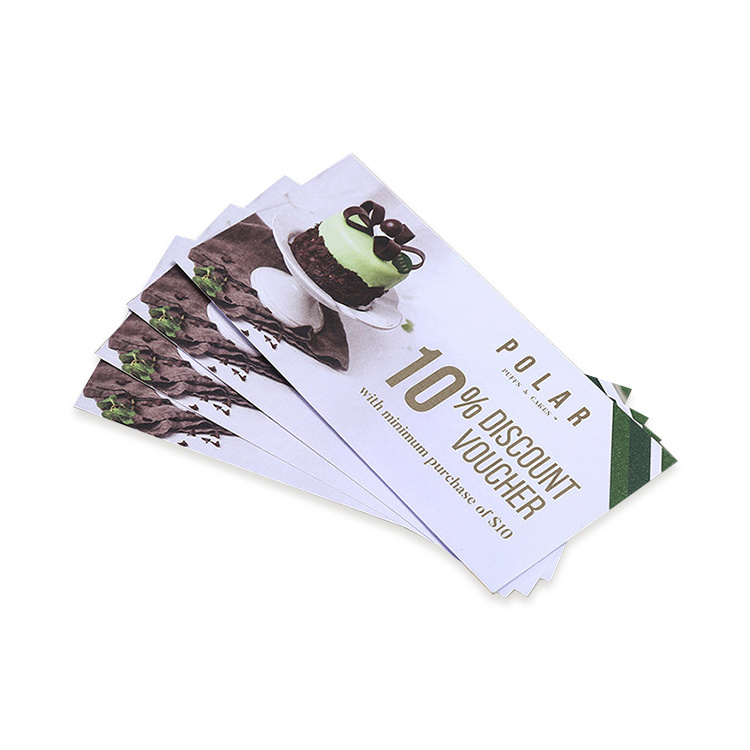 Print Customised Discount Gutscheine Gift Voucher Card Ticket Coupon Printing