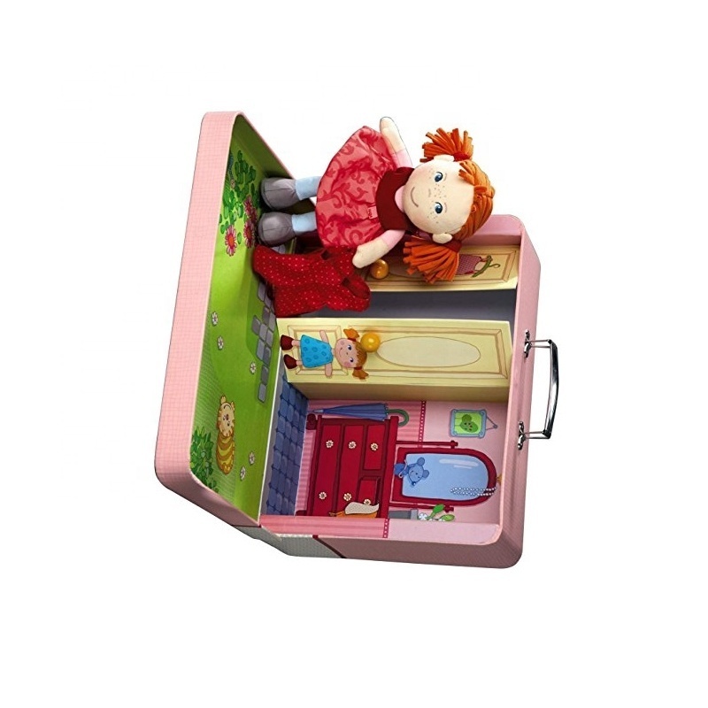 Mache Promotional Children Kids Paper Pink Cardboard Suitcase