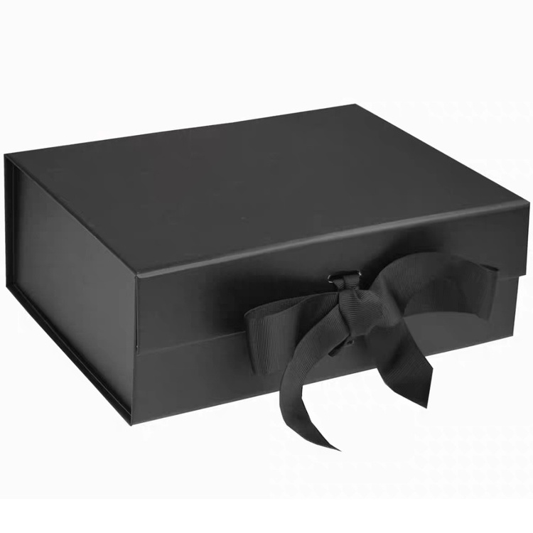 Custom Empty Cardboard Small Black Cajas De Regalo Collapsible Magnetic Closure Gift Boxes With Lids For Present