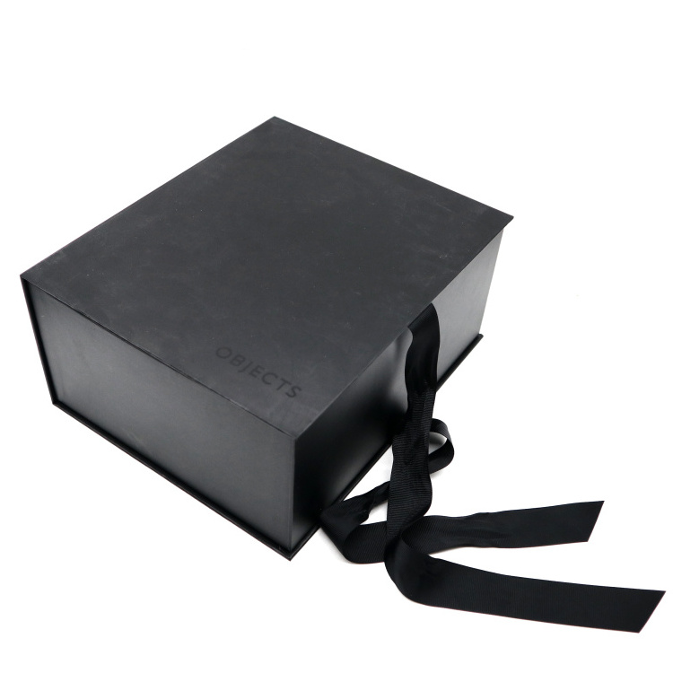 Factory Custom Logo Rigid Cardboard Collapsible Black Folding Magnetic Hat Box Packaging Baseball Cap Gift Box