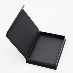 Magnetic Lock Box Custom Collapsible Gift Black Box With Magnet Lid