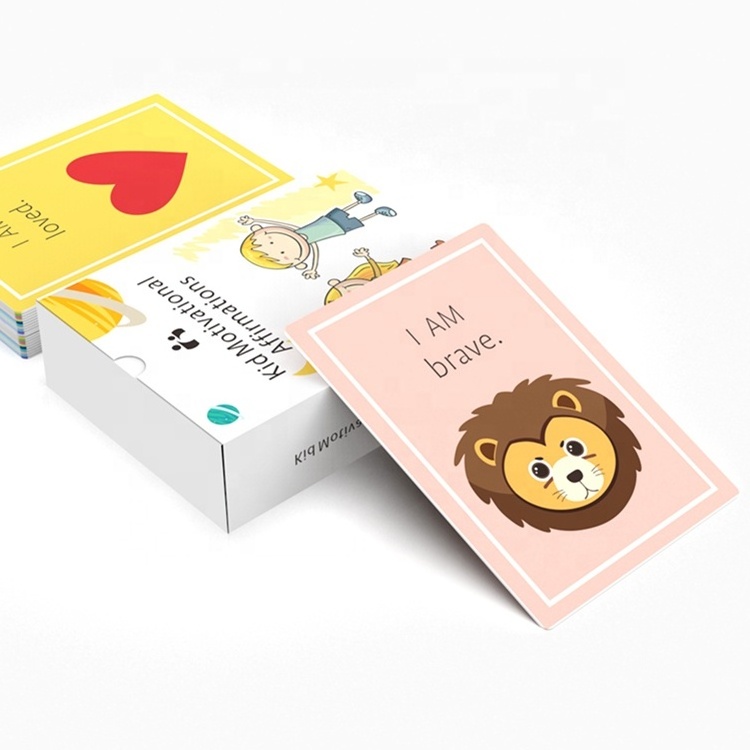 Wholesale Custom Affirmation Cards Motivational Self Care Mental Health Cards OEM Printing Kid Affirmation Cards