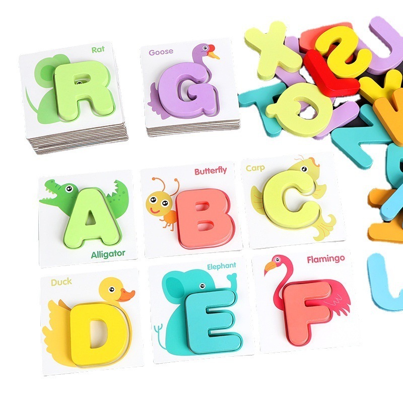 Wholesale Russian Arabic Letters Abc Puzzle Alphabet Flash Cards Picture Puzzle Toy