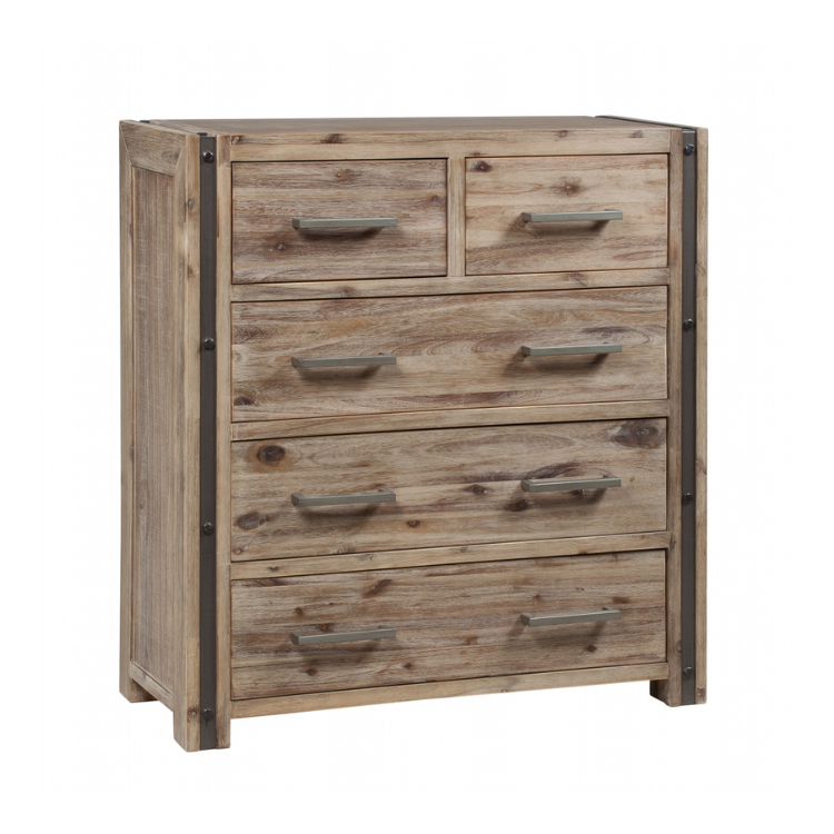 TITAN Tallboy 5 Drawers Wooden Wardrobe Bed Room Home Furniture New Design Durable Made In Vietnam Manufacturer