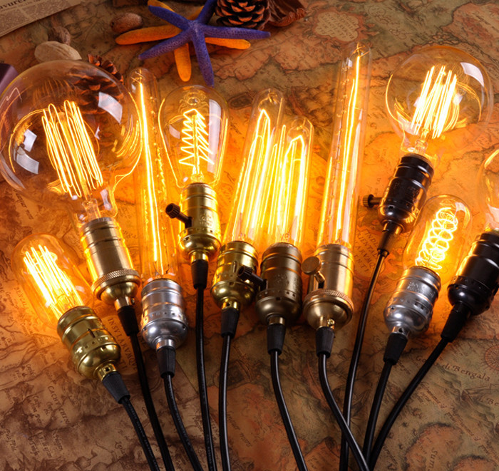 Custom Pendant Vintage style Industrial Edison 10 bulbs ceiling Lamp with Different bulb light