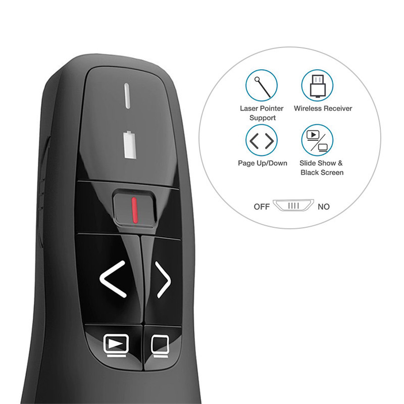 2.4G Wireless Laser Presenter USB Remote Control Mouse RF Wireless Laser page turning pen Red Laser Pointer PPT Presentat