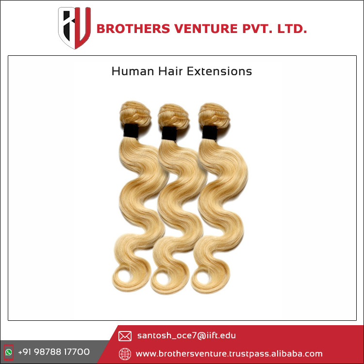 Wholesale Supply Best Quality 100% Natural Raw Remy Blonde Indian Human Hair Extensions at Lowest Price