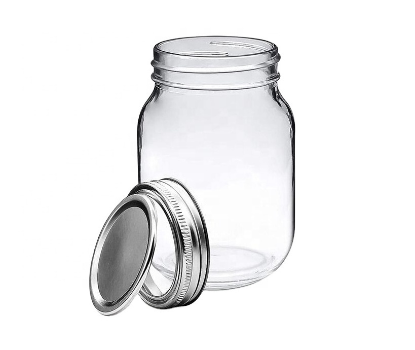 Mason Jars Glass Regular Mouth 16oz Canning Jars with Airtight Lids for Jams Food Storage Prep Pickles