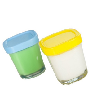 New Design Square Round Shape 50ML-200ML Glass Pots For Jelly Pudding Jar Food Grade Yogurt Bottle