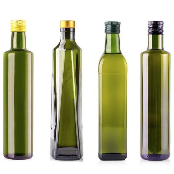 Manufacturer Supply Glass Bottle Square Green Olive Oil Bottle 500 ml 1000ml With Matching Lid