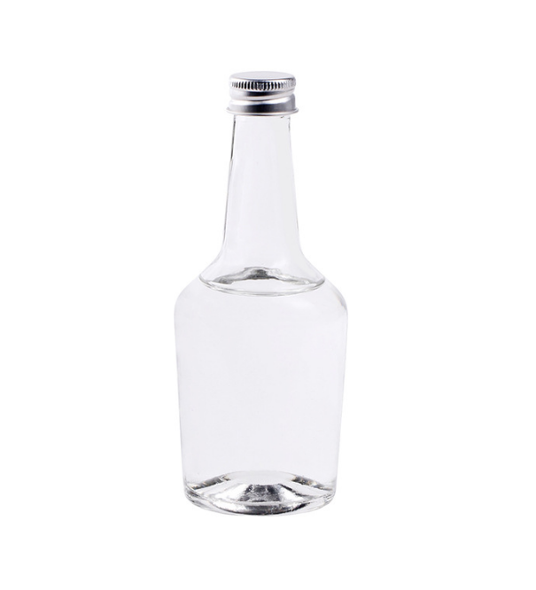 Stocks Empty 50ML Mini Liquor Spirit Glass Bottle With Aluminum Lid