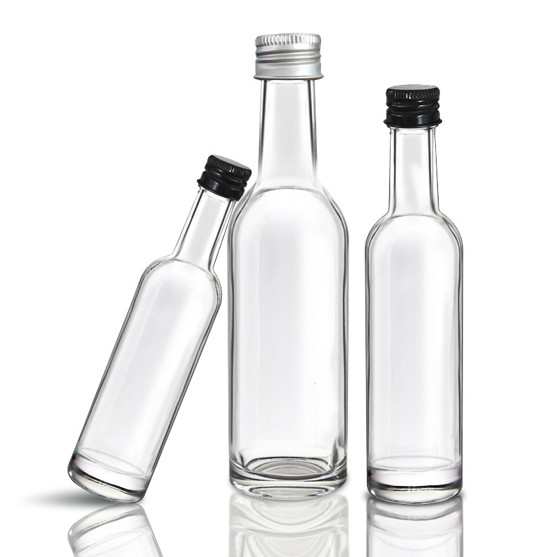 Stocked 30ML 50ML 100ML 200ML Mini Glass Bottle Liquor  Wine Juice Vodka Glass Bottle