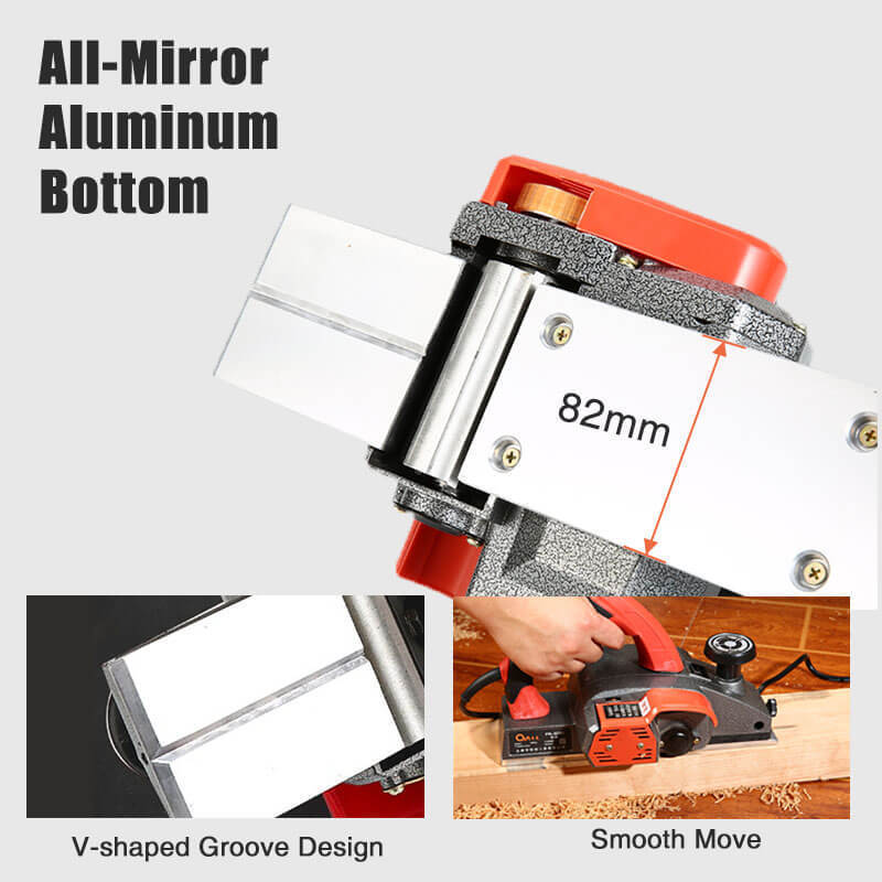 Copper Motor Power High Efficiency 600W Woodworking Machine Electric Planer Professional Hand Planer Machine Thicknesser