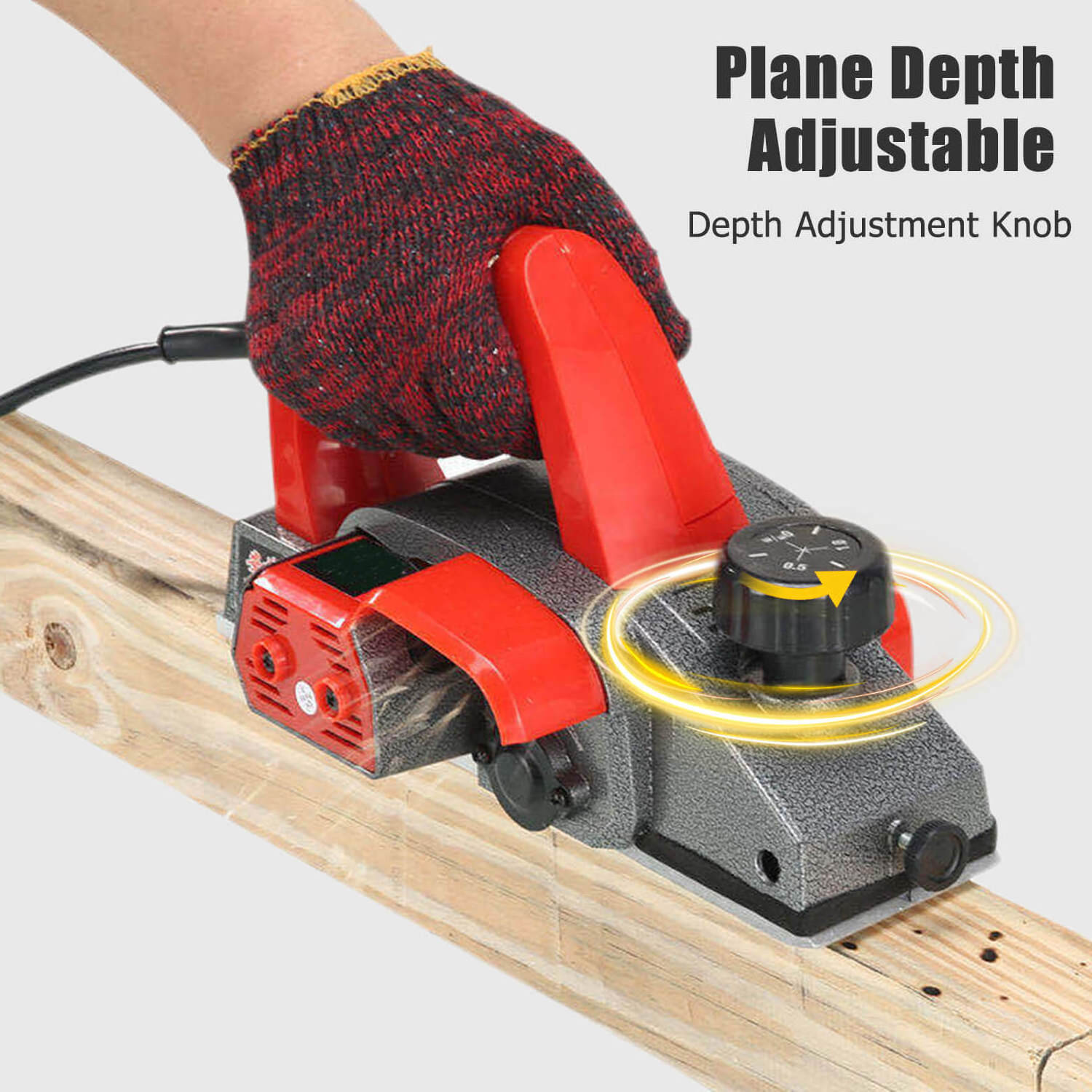 Household Electric Wood Planer for Wood Working Power Tools Mini Hand Held Portable Thickness Planer